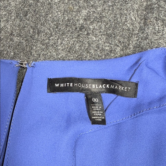 White House Black Market Blue Embroidered Garment - Picture 8 of 11
